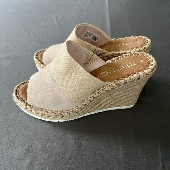 Share Toms Monica Mule Wedge - Women's Size 8 - Peony Pink Suede - Picture 3 of 10